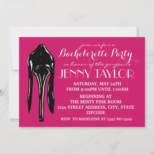 Invitation High Heel Stiletto Bachelorette (Devant)