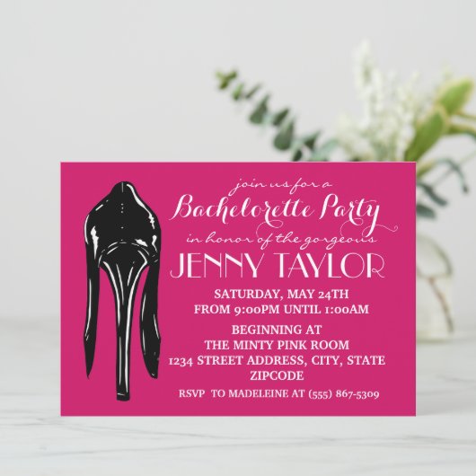 Invitation High Heel Stiletto Bachelorette (Debout devant)