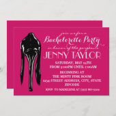 Invitation High Heel Stiletto Bachelorette (Devant / Derrière)