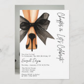 Invitation High Heels Black Bow 26th Birthday Party Photo (Devant / Derrière)