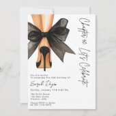 Invitation High Heels Black Bow Forty 40th Birthday Party (Devant)