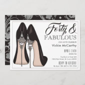 Invitation High Heels Quarty & Fabulous Anniversaire (Devant / Derrière)