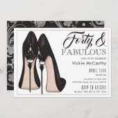 Invitation High Heels Quarty & Fabulous Anniversaire (Devant / Derrière)