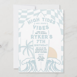 Invitation High Tides Et Good Vibes Surf Anniversaire