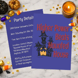 Invitation Higher Power Beats Maison Hantée | Halloween sobre