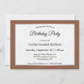 Invitation Highland Cattle Fog Photo Anniversaire (Dos)