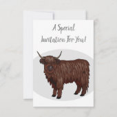 Invitation Highland cow (Dos)