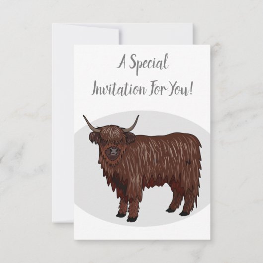 Invitation Highland cow (Dos)