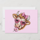 Invitation Highland Cow Valentine Coquette Saint-Valentin (Devant)