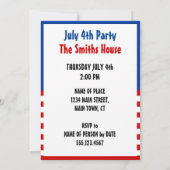 Invitation hilarante du 4 juillet avec bière et fe (Dos)