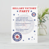 Invitation Hillary invitation du parti de victoire (Debout devant)