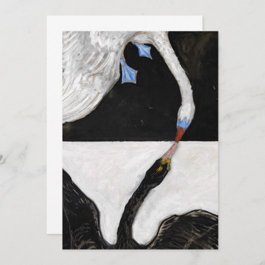 Invitation Hilma Af Klint Swan no 1 (Devant / Derrière)