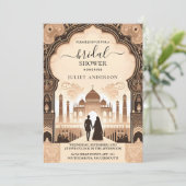 Invitation Hindi Henna Mehndi Fête des mariées de style indie (Debout devant)