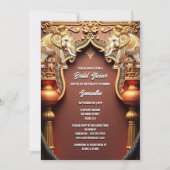 Invitation Hindi Hindou indien éléphants de la nuptiale royal (Devant)