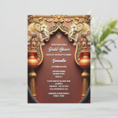 Invitation Hindi Hindou indien éléphants de la nuptiale royal (Debout devant)