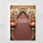 Invitation Hindi Hindou indien éléphants de la nuptiale royal (Dos)