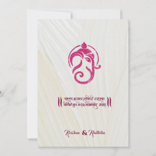 Invitation hindou Ganesha pour mariage indien