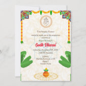 Invitation hindoue du Baby shower indien Godh Bhar (Devant)