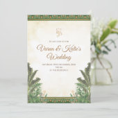 Invitation hindoue indienne Faire-part de mariage (Debout devant)