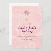 Invitation hindoue numérique Faire-part de mariage (Devant / Derrière)