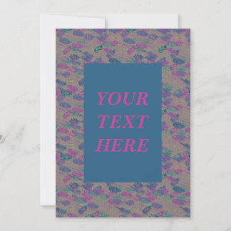 Invitation Hip Funky Boho Grunge Motif rétro
