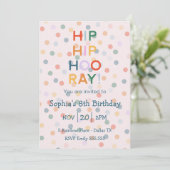Invitation Hip Hooray Boy Girl Anniversaire Party Rainbow (Debout devant)