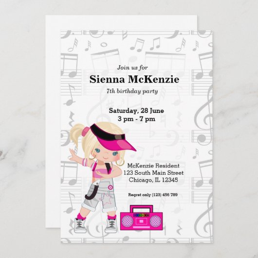 Invitation Hip hop (Devant / Derrière)