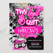 Invitation Hip hop à deux quits de la fille (Devant / Derrière)