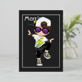 Invitation Hip hop Anniversaire de enfant Foil (Debout devant)