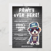 Invitation Hip hop Chien Chien Chien Chien Brick Wall Premier (Devant)