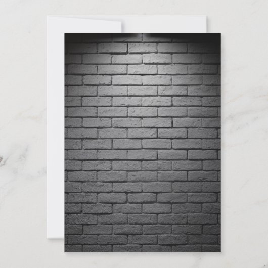 Invitation Hip hop Chien Chien Chien Chien Brick Wall Premier (Dos)