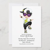 Invitation Hip hop cool Rap Boy Break Dancer Anniversaire (Devant)