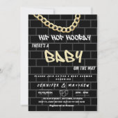 Invitation Hip hop Devoir Party Papa Coed Baby shower urbain (Devant)