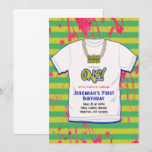 Invitation Hip Hop Fresh One 1er Anniversaire (Devant / Derrière)