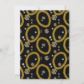 Invitation Hip Hop Gold Chain Graffiti 90's Birthday Party (Dos)