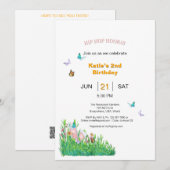 Invitation Hip hop Hooray Anniversaire (Devant / Derrière)