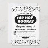 Invitation Hip hop Hooray Anniversaire, 90s Old School Rap Ly (Devant)