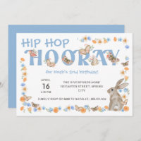 Hip hop Hooray Bunny et Butterfly Boy's Birthday