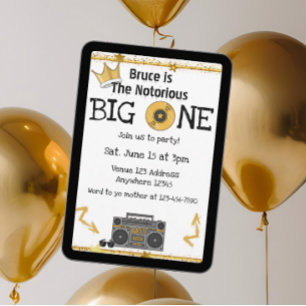 Invitation Hip Hop Notorious Big ONE 1er Anniversaire