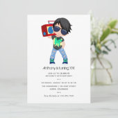 Invitation Hip hop thème Boy Birthday (Debout devant)
