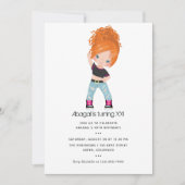 Invitation Hip hop thème Fille Anniversaire (Devant)