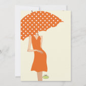 Invitation Hip Mama Baby shower/ orange/ pois (Dos)