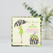 Invitation Hip mama, citron vert baby shower (Debout devant)