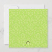 Invitation Hip mama, damas vert citron/baby shower zèbre (Dos)