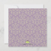 Invitation Hip mama, damas violet/baby shower zèbre (Dos)