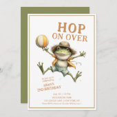 Invitation Hip On Over Frog Second Birday (Devant / Derrière)