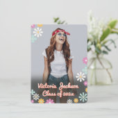 Invitation Hippie 1960's 1970's Flower Power (Debout devant)