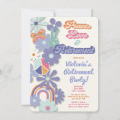 Invitation Hippie 1960's 1970's Paix Amour & Retraite (Devant)