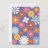 Invitation Hippie 1960's Peace Love & Party Anniversaire (Dos)