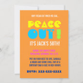 Invitation Hippie : 50e anniversaire de la fête de la Paix (Dos)